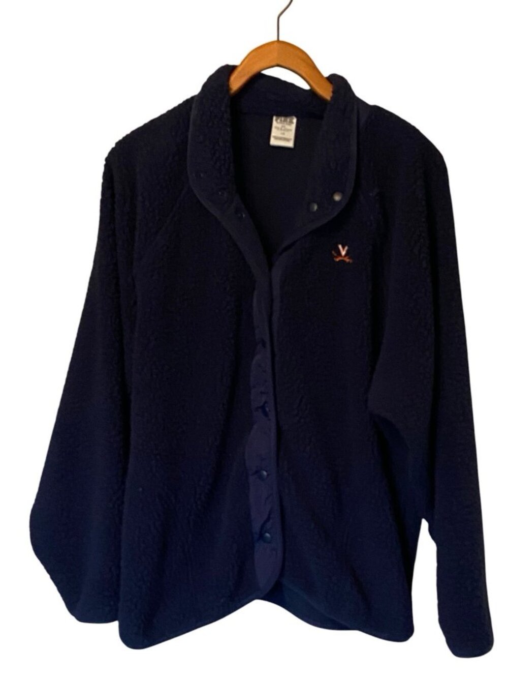 PINK Victoria's Secret Collegiate Virginia Cavaliers Sherpa Jacket Women's L